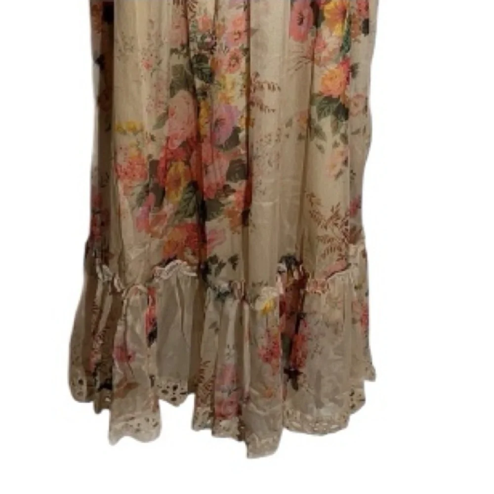 Stellah Spaghetti Strap Floral Tiered Ruffle Midi Dress - Picture 5 of 9